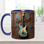 Rock & Roll - Personalized Guitar Accent Mug