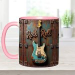 Rock & Roll - Personalized Guitar Accent Mug