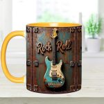 Rock & Roll - Personalized Guitar Accent Mug