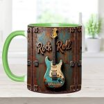 Rock & Roll - Personalized Guitar Accent Mug