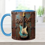 Rock & Roll - Personalized Guitar Accent Mug