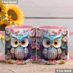 Cool Owl - Personalized Owl Accent Mug