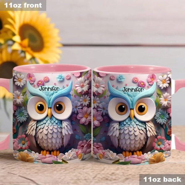 Cool Owl - Personalized Owl Accent Mug