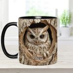 Hollow Watcher - Personalized Owl Accent Mug
