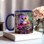 Beautiful Owl Book Lovers - Personalized Book Accent Mug