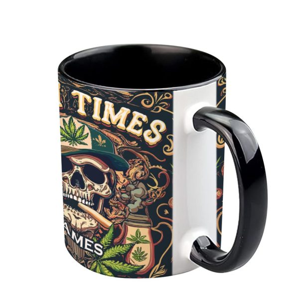 Skull High Times 420 - Personalized Weed Accent Mug