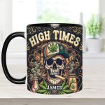 Skull High Times 420 - Personalized Weed Accent Mug
