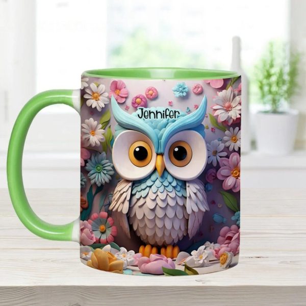 Cool Owl - Personalized Owl Accent Mug