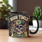 Skull High Times 420 - Personalized Weed Accent Mug