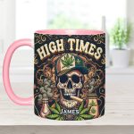 Skull High Times 420 - Personalized Weed Accent Mug