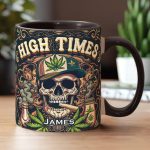 Skull High Times 420 - Personalized Weed Accent Mug
