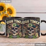 Skull High Times 420 - Personalized Weed Accent Mug