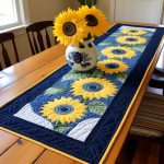 Sunflowers Garden Quilted Table Runner