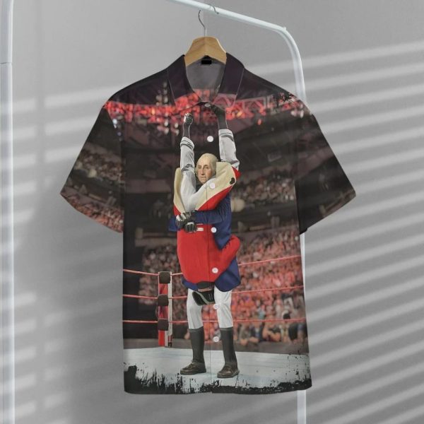 3D George Washington Stunner Custom Cosplay Short Sleeve Shirt Hawaiian Shirts Qt306041Lb