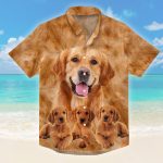 Golden Retriever Great Funny Button'S Up Shirts Hawaiian Shirt