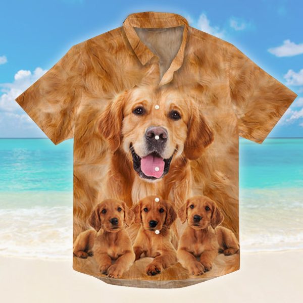 Golden Retriever Great Funny Button'S Up Shirts Hawaiian Shirt
