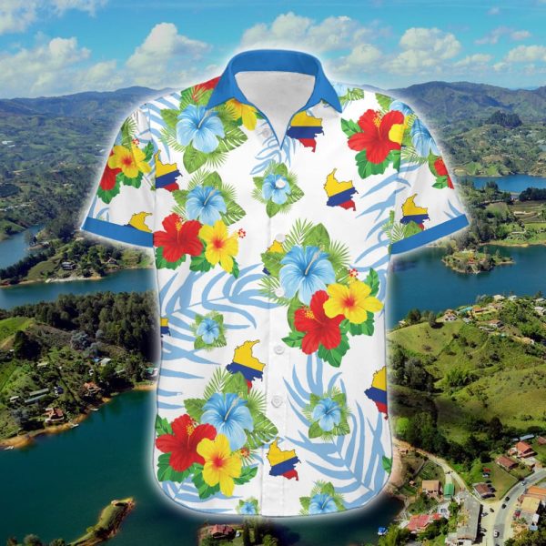 Custom Name Proud Colombia Personalized Hawaiian Shirt