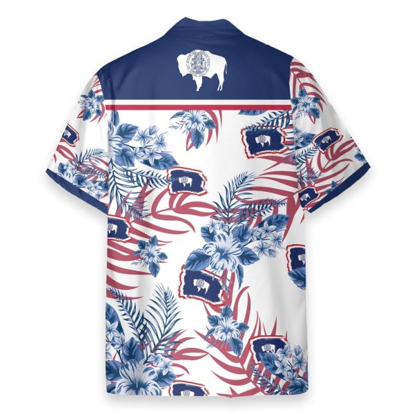 Wyoming Men'S Button'S Up Shirts Hawaiian Shirt