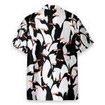 Cute Penguin Funny Button'S Up Shirts Hawaiian Shirt