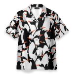 Cute Penguin Funny Button'S Up Shirts Hawaiian Shirt