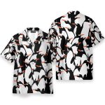 Cute Penguin Funny Button'S Up Shirts Hawaiian Shirt