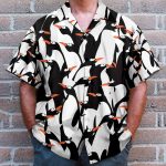 Cute Penguin Funny Button'S Up Shirts Hawaiian Shirt