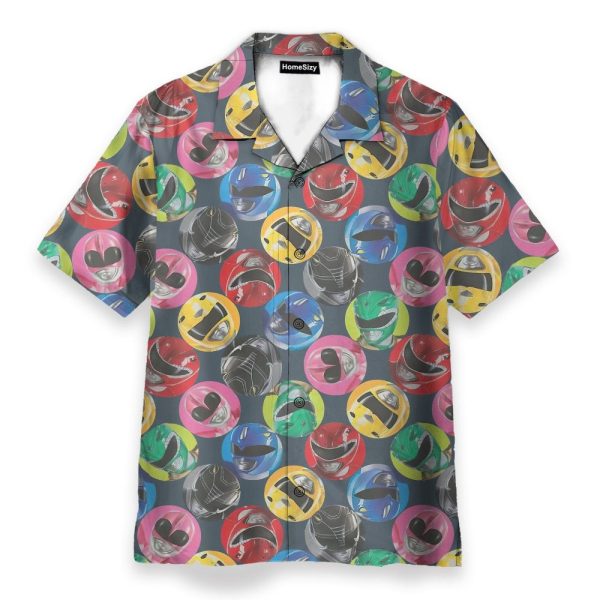 Mighty Morphin Power Rangers Movie Helmet Hawaiian Shirt & Beach Shorts