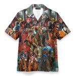 To Win Horse Racing Men'S Button'S Up Shirts Hawaiian Shirt