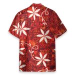 Elvis Presley Red Summer Cosplay Costume Hawaiian Shirt & Beach Shorts