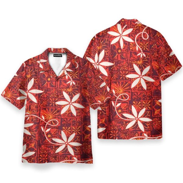 Elvis Presley Red Summer Cosplay Costume Hawaiian Shirt & Beach Shorts