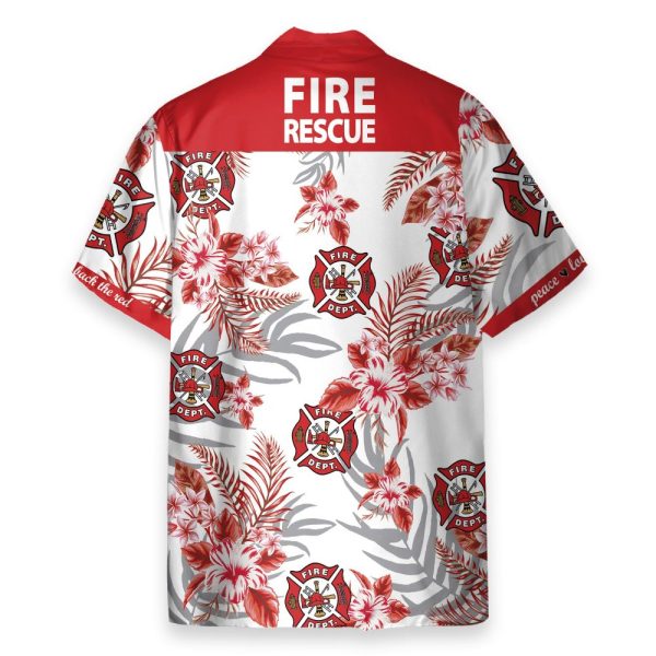 Firefighter Fire Rescue Men'S Button'S Up Shirts Hawaiian Shirt & Beach Shorts