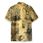Octopus Attacks Ship Men'S Button'S Up Shirts Hawaiian Shirt