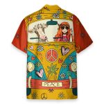 Hippie Cow On Peace Bus Men'S Button'S Up Shirts Hawaiian Shirt