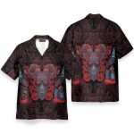 Goat Head Pentagram With Hell Fire Satanic Gothic Hawaiian Shirt