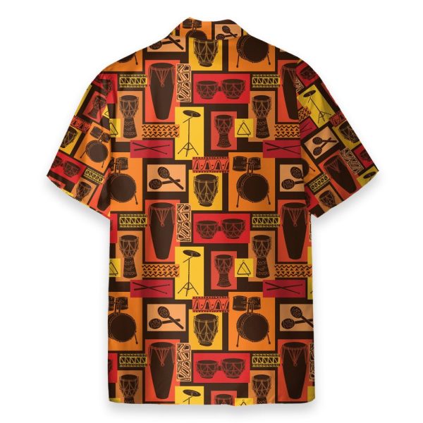 Drums Percussion Sets Egyptian Hawaiian Shirt & Beach Shorts