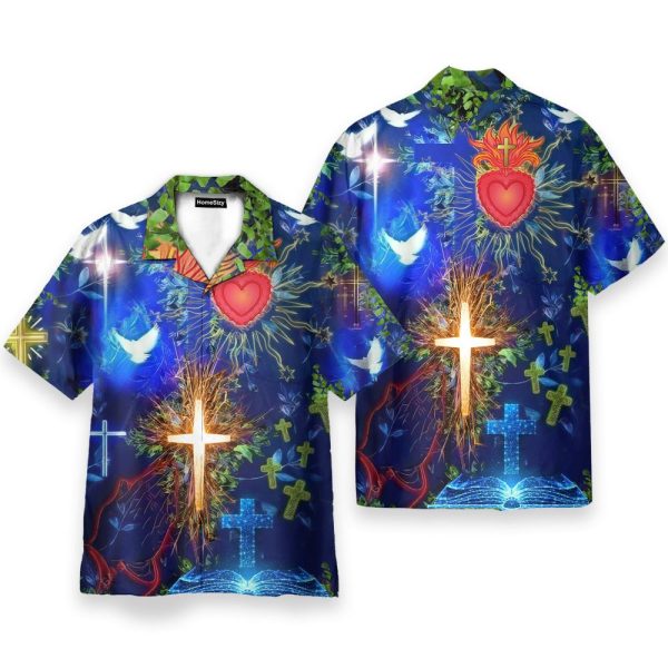 God Jesus First Men'S Button'S Up Shirts Hawaiian Shirt