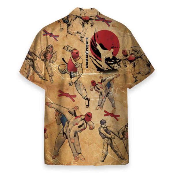 Taekwondo Fighting Korea Style Hawaiian Shirt