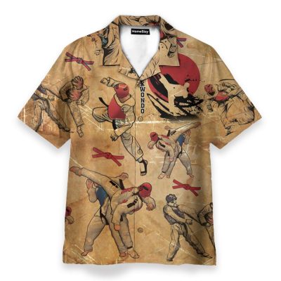 Taekwondo Fighting Korea Style Hawaiian Shirt