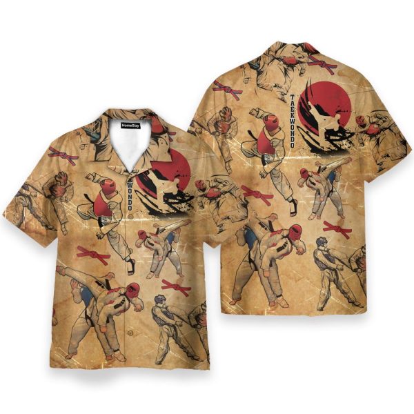 Taekwondo Fighting Korea Style Hawaiian Shirt