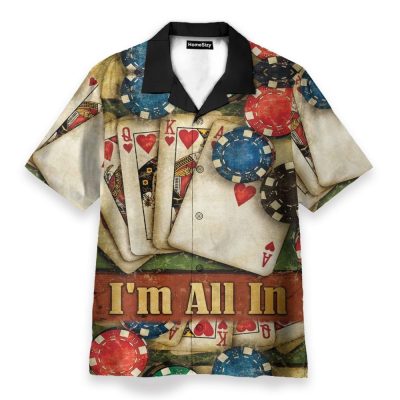 Poker I'M All In Men'S Button'S Up Shirts Hawaiian Shirt