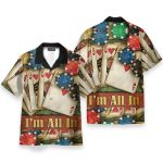 Poker I'M All In Men'S Button'S Up Shirts Hawaiian Shirt