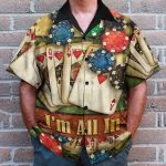 Poker I'M All In Men'S Button'S Up Shirts Hawaiian Shirt