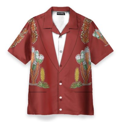 Billy Gibbons Zz Top Cosplay Costume Hawaiian Shirt
