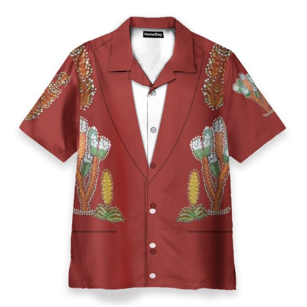 Billy Gibbons Zz Top Cosplay Costume Hawaiian Shirt