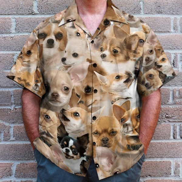 Chihuahua Awesome Funny Button'S Up Shirts Hawaiian Shirt