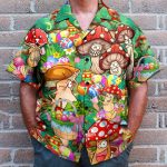 Happy Easter Hippie Mushroom Hawaiian Shirt