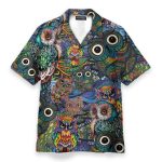Colorful Hippie Owls Peace Life Hawaiian Shirt