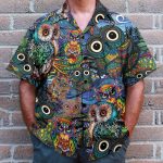 Colorful Hippie Owls Peace Life Hawaiian Shirt