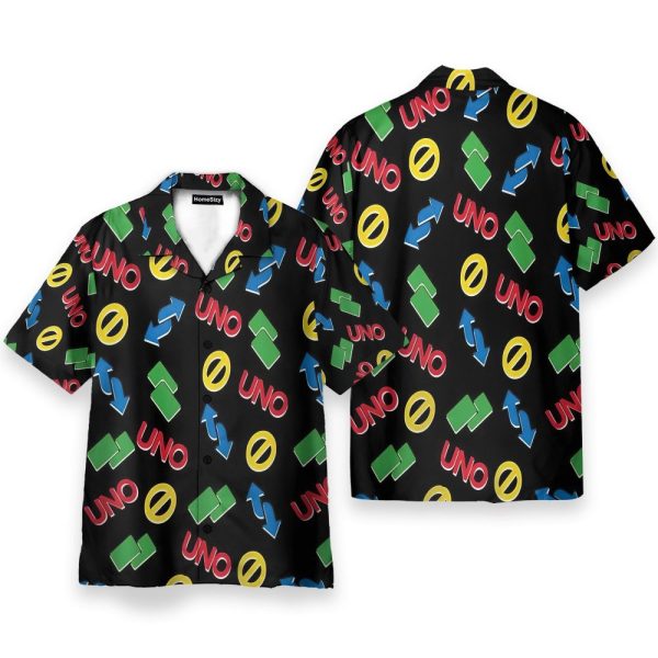 Funny Uno Card Reverse And Block Icon Hawaiian Shirt & Beach Shorts