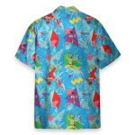 Mighty Morphin Power Ranger Blue Tropical Cosplay Costume Hawaiian Shirt